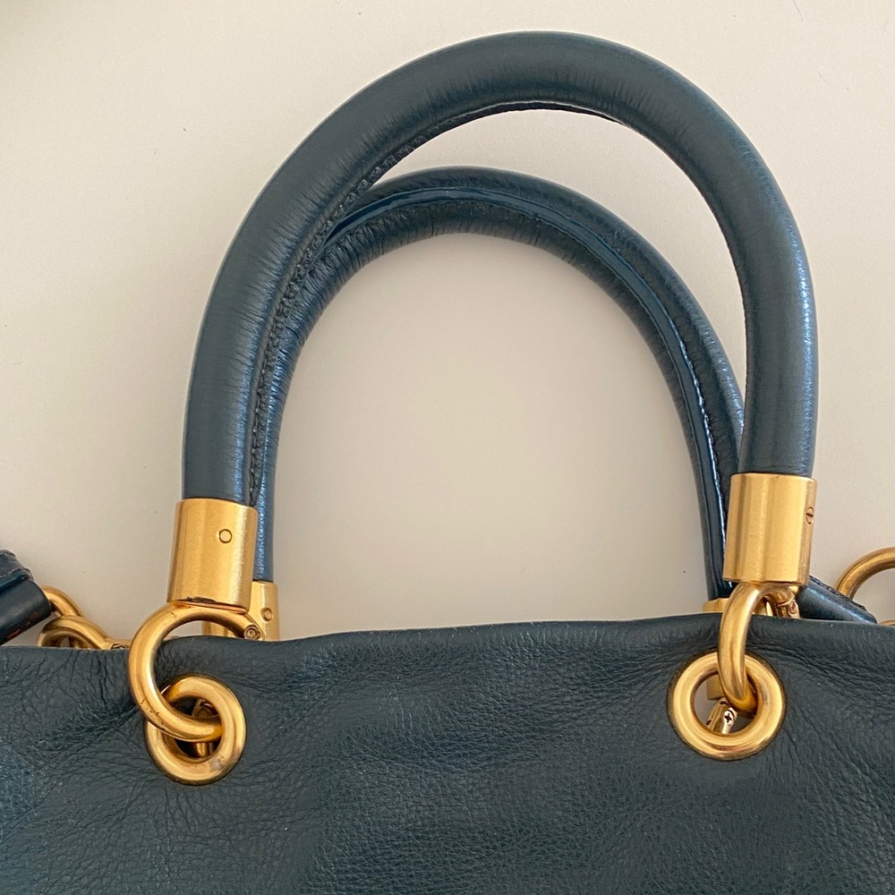 Marc Jacobs Emerald Green Leather Handbag - Picture 3 of 5